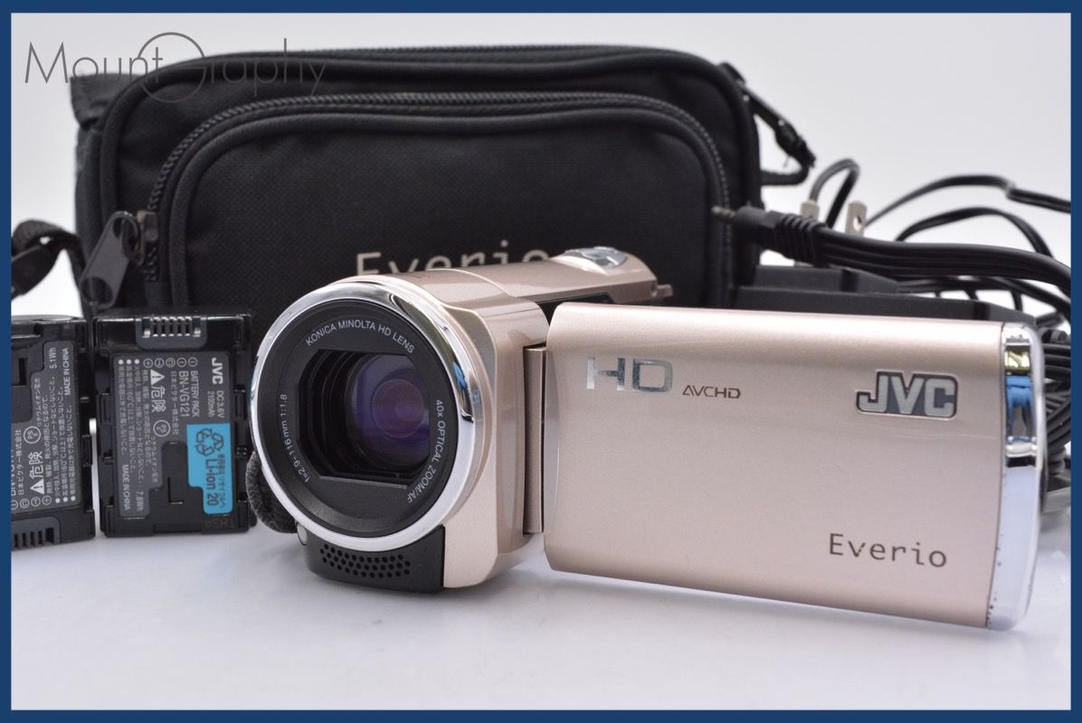 上 ビクター JVC Everio GZ-HM670-N 40x バッテリー ケース ケーブル類付属 完動 同梱可 yk2688