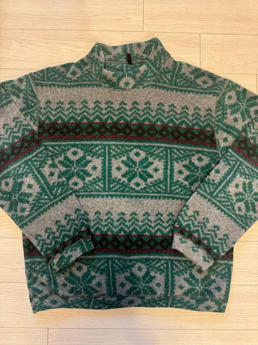 80 90s WOOLRICH(ウールリッチ) マルチカラー フリース スウェット パーカー