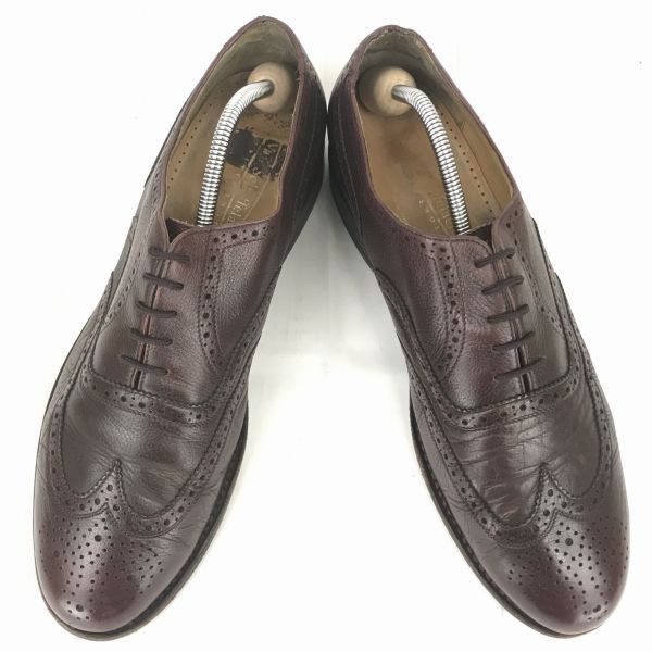 80s-90s?Vintage★VAN SCHAFFELAER　最高級本革　フルブローグ　28.5-29.5　バーガンディ　グッドイヤー製法　ウィングチップシューズ　管理NO.XB163 80s-90s?Vintage☆VAN SCHAFFELAER 最高級本革 フルブローグ 28.5-29.5