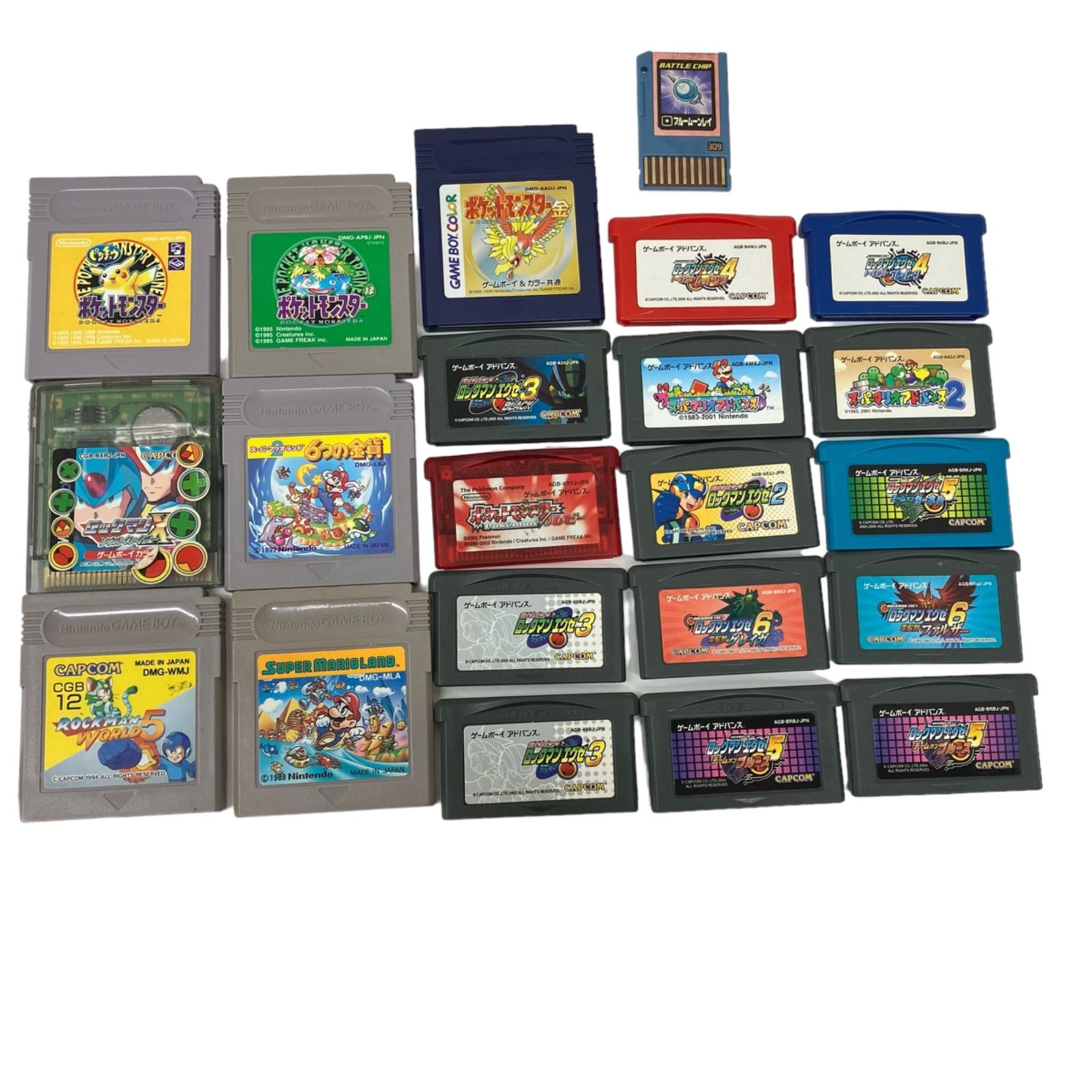 ゲームボーイ カセットまとめ売り22点 ロックマン.ポケモン.マリオ 