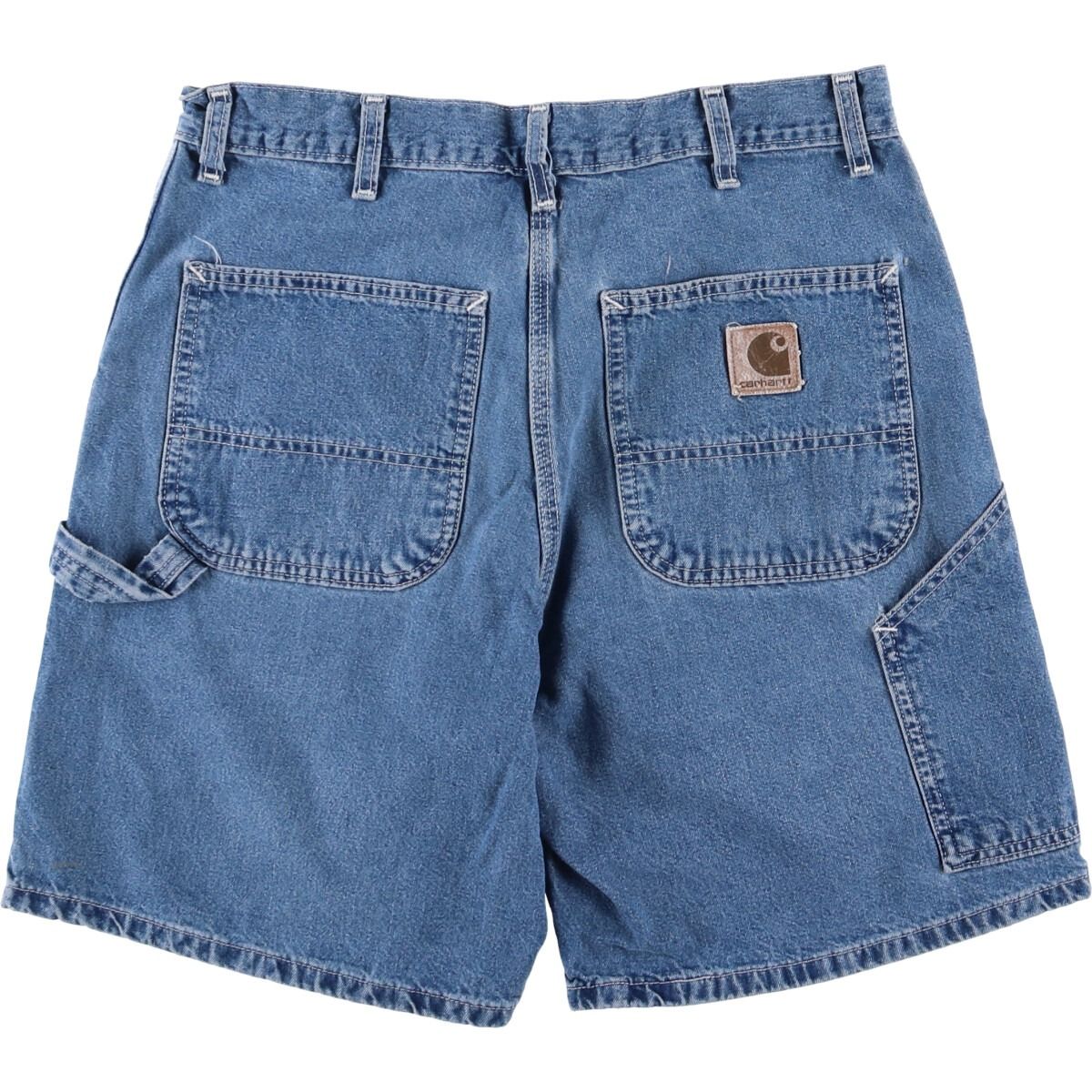 90s usa製 Carhartt デニムペインターショーツ 古着バギー w36 古着 90年代 カーハート Carhartt デニムペインターショーツ