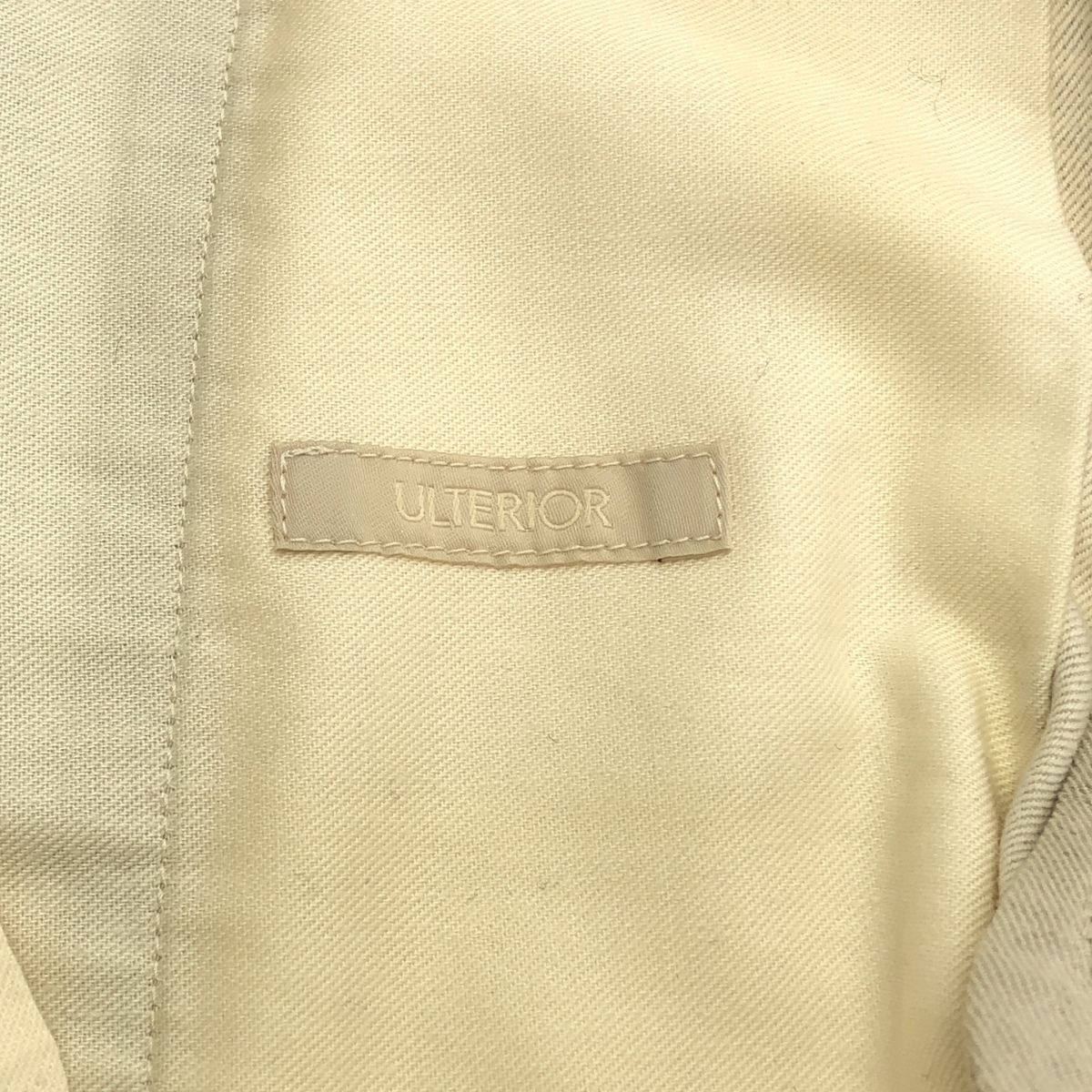 ULTERIOR アルテリア 21SS C/L TWILL MILITARY WIDE TROUSERS コットンリネンツイルミリタリー ワイドトラウザーズパンツ ULPT16-21A56U-A アイボリー系 3 ULTERIOR アルテリア 21SS C/L TWILL MILITARY WIDE TROUSERS コットン