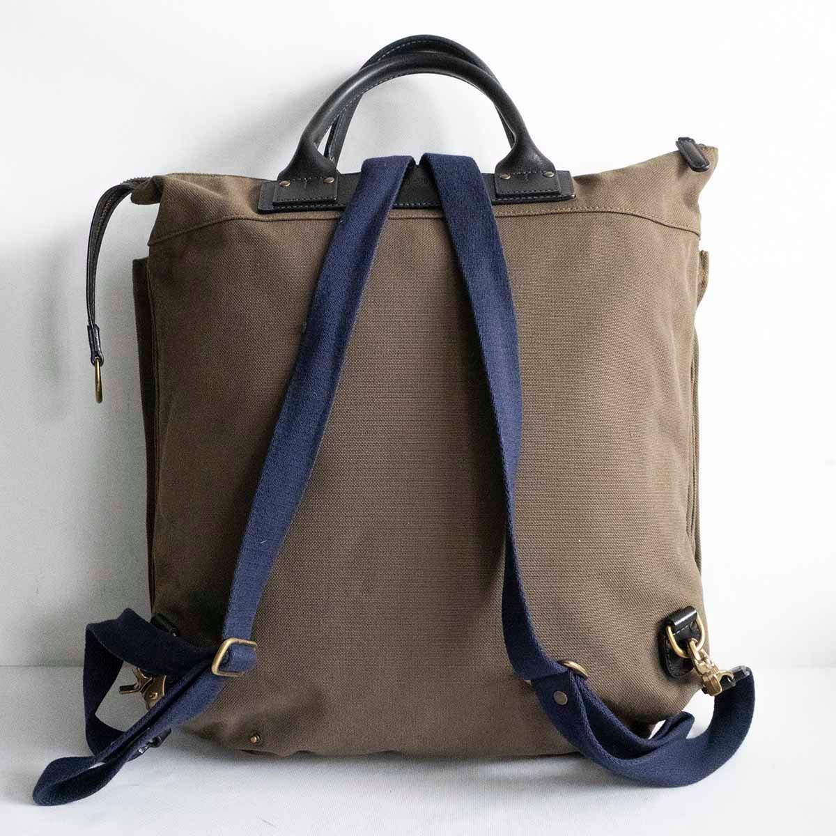 美品】FELISI 【18/50 2Wayトートバッグ】キャンバス×レザー 美品】FELISI 【18/50 2Wayトートバッグ】キャンバス×レザー