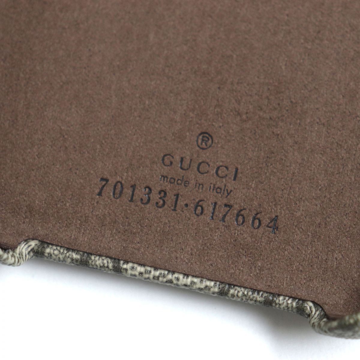 未使用品▽GUCCI グッチ 701331 オフディア ロゴ金具 GG柄 iphone 13