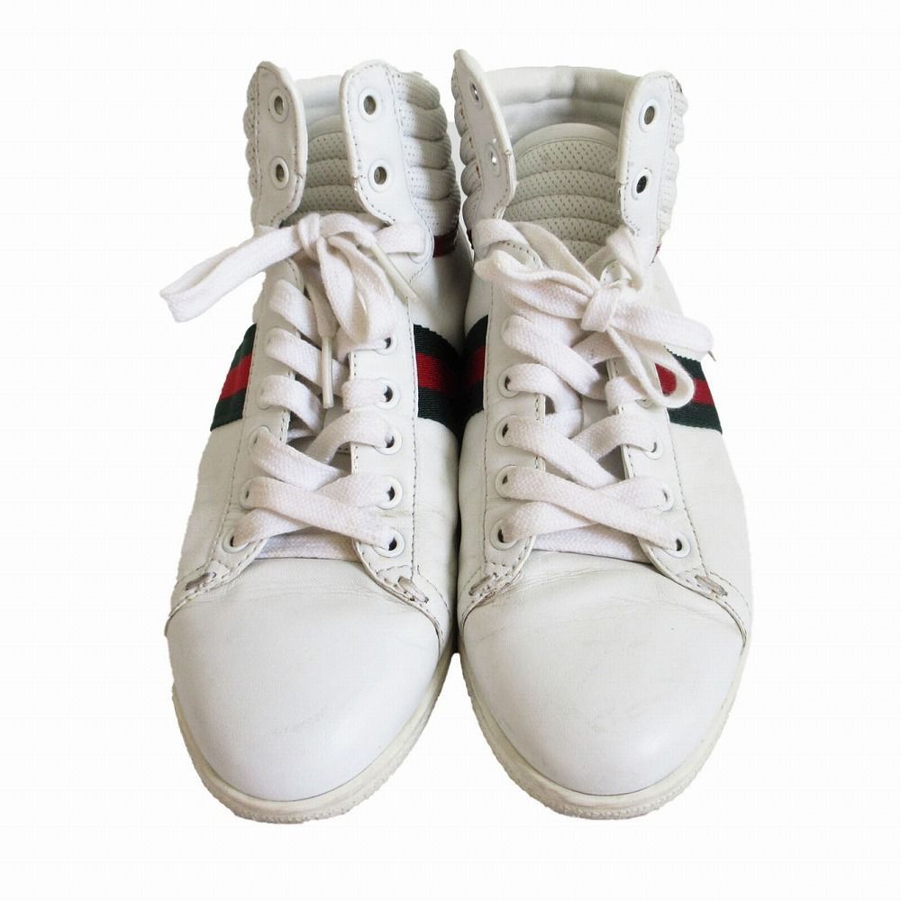 GUCCI ホワイトレザー フリンジシューズ GUCCI - グッチ GUCCI フラッシュトレック スニーカー 靴