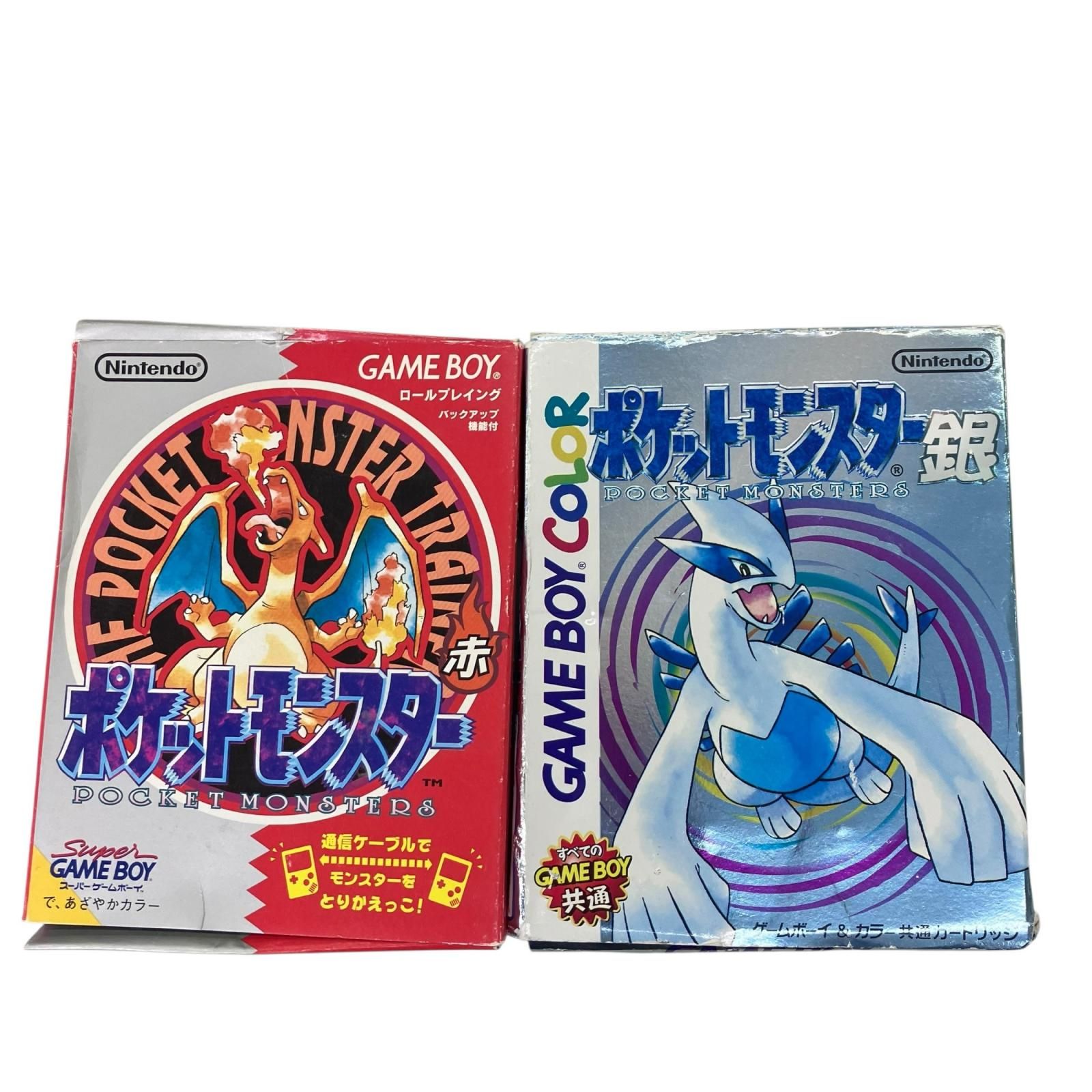 186000 現状品 ポケットモンスター　赤　銀　ゲームボーイソフト 2点まとめ売り [1000025357478] 186000 現状品 ポケットモンスター 赤 銀 ゲームボーイソフト 2点