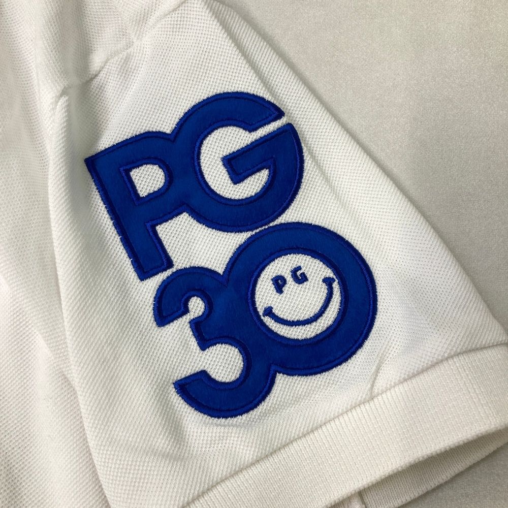 サイズ：3 PEARLY GATES パーリーゲイツ 30周年 半袖ポロシャツ ワッペン  ホワイト系 [240101483806] ゴルフウェア メンズ ストスト サイズ：3 PEARLY GATES パーリーゲイツ 30周年 半袖ポロシャツ