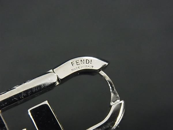 □美品□ FENDI フェンディ オーロック ラインストーン シングルピアス
