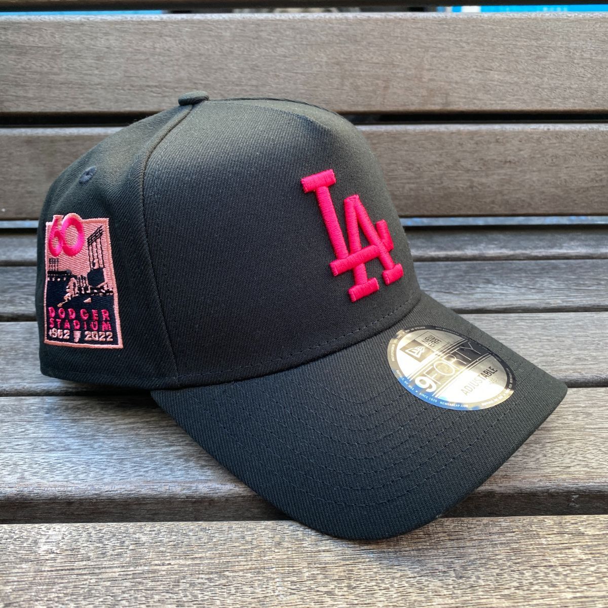 ニューエラ キャップ ブラック ピンク LA 帽子 9FORTY ドジャース NEW ERA ニューエラ 9Forty LA ドジャース ピンクロゴ CAP New