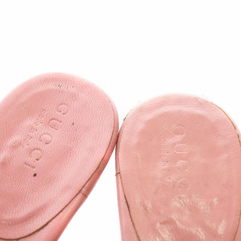 グッチ GUCCI ミュール サンダル トング レザー キャンバス
