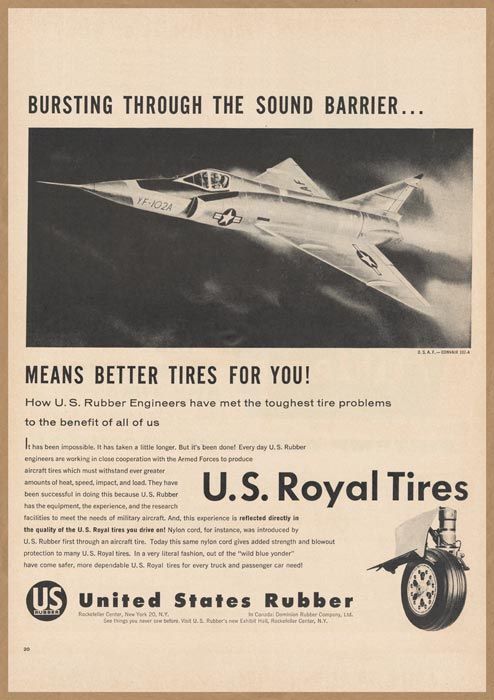 戦闘機 ミニポスター B5 額入り ◆ 複製広告 Royal Tires タイヤメーカー ミリタリー FB5-53