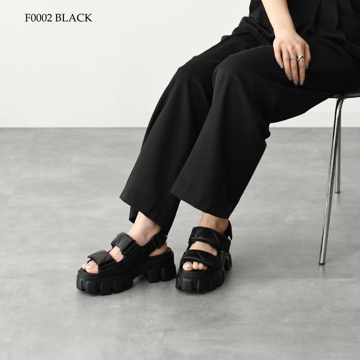 PRADA プラダ レザーサンダル シューズ モノリス 1X439N 038