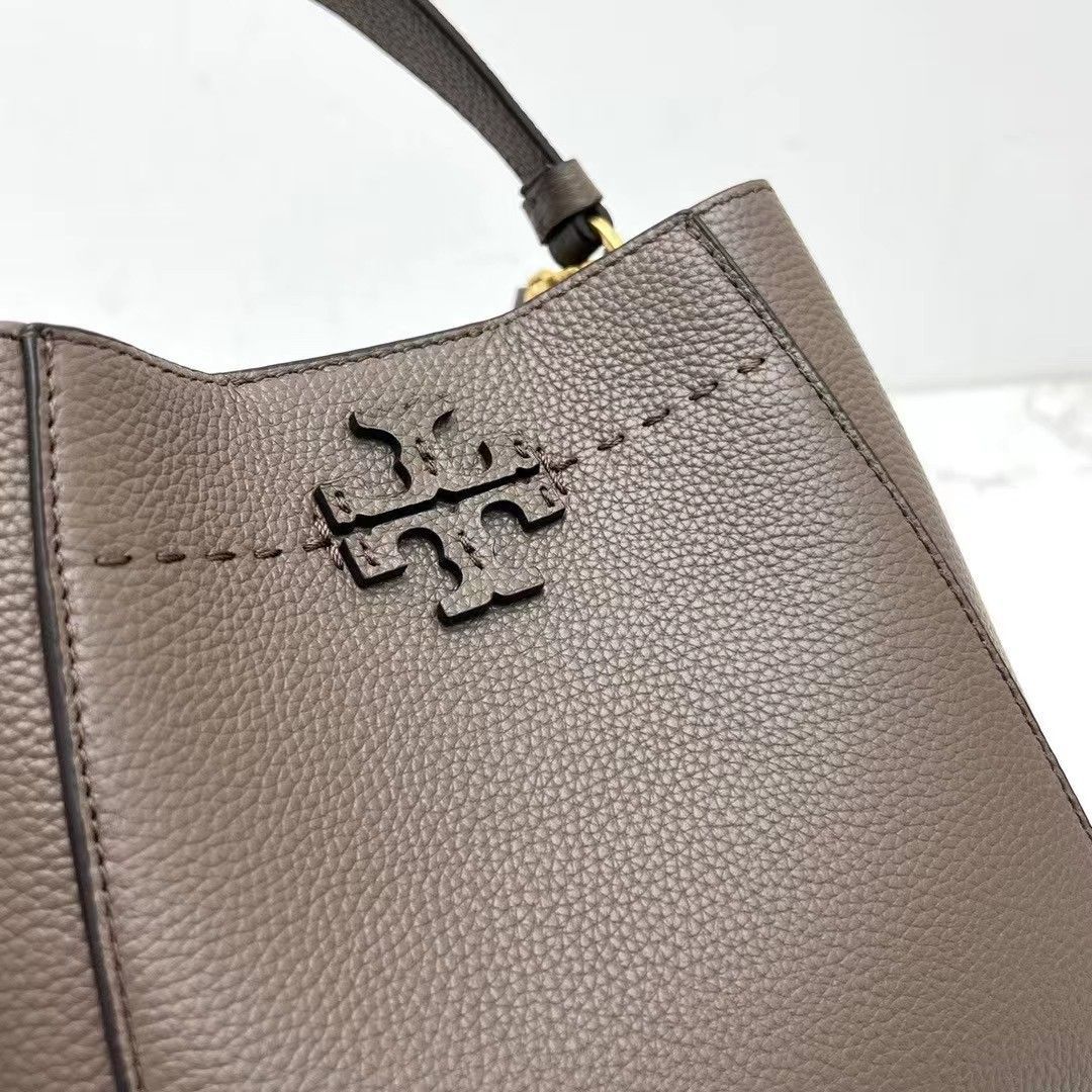 新品未使用 TORY BURCH トリーバーチ MCGRAW HOBO バケットバッグ マックグロースモールバケット グリー グレー