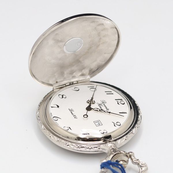 JUVENTA 機械式懐中時計 ホワイト文字盤 JUVENTA 機械式懐中時計