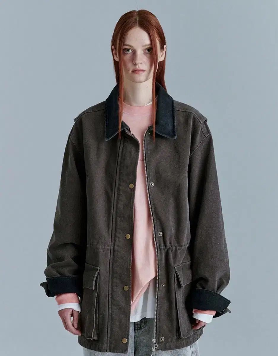 MARGESHERWOOD ウォッシュド ウォーク ジャケット ブラウン S|M