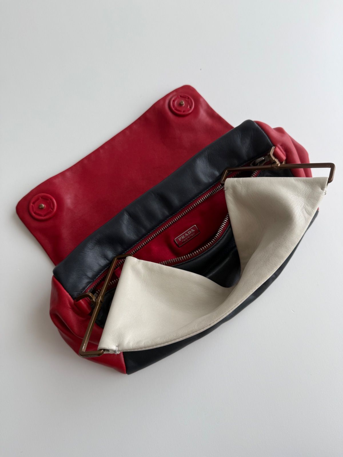 ✿ SS2001 PRADA DOCKING HAND BAG プラダ レザーハンドル レザー ハンドバッグ ドッキング アーカイブ archive バッグ prada