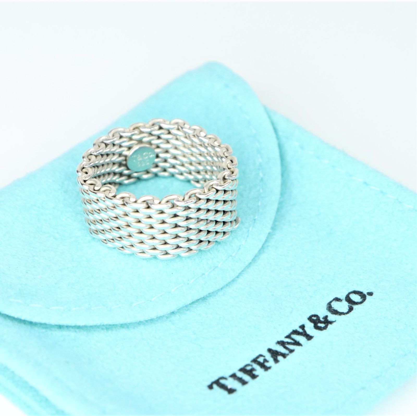 Tiffany & Co. ティファニー サマセット メッシュ 925 リング 指輪 希少 廃盤 ビンテージ FEXE108 - メルカリShops