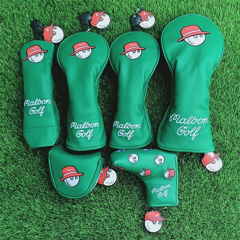 マルボンヘッドカバー Malbon Golf ゴルフクラブカバー 5個セット Malbon Golfマルボン ゴルフクラブカバー 5点セット マルボンゴルフ