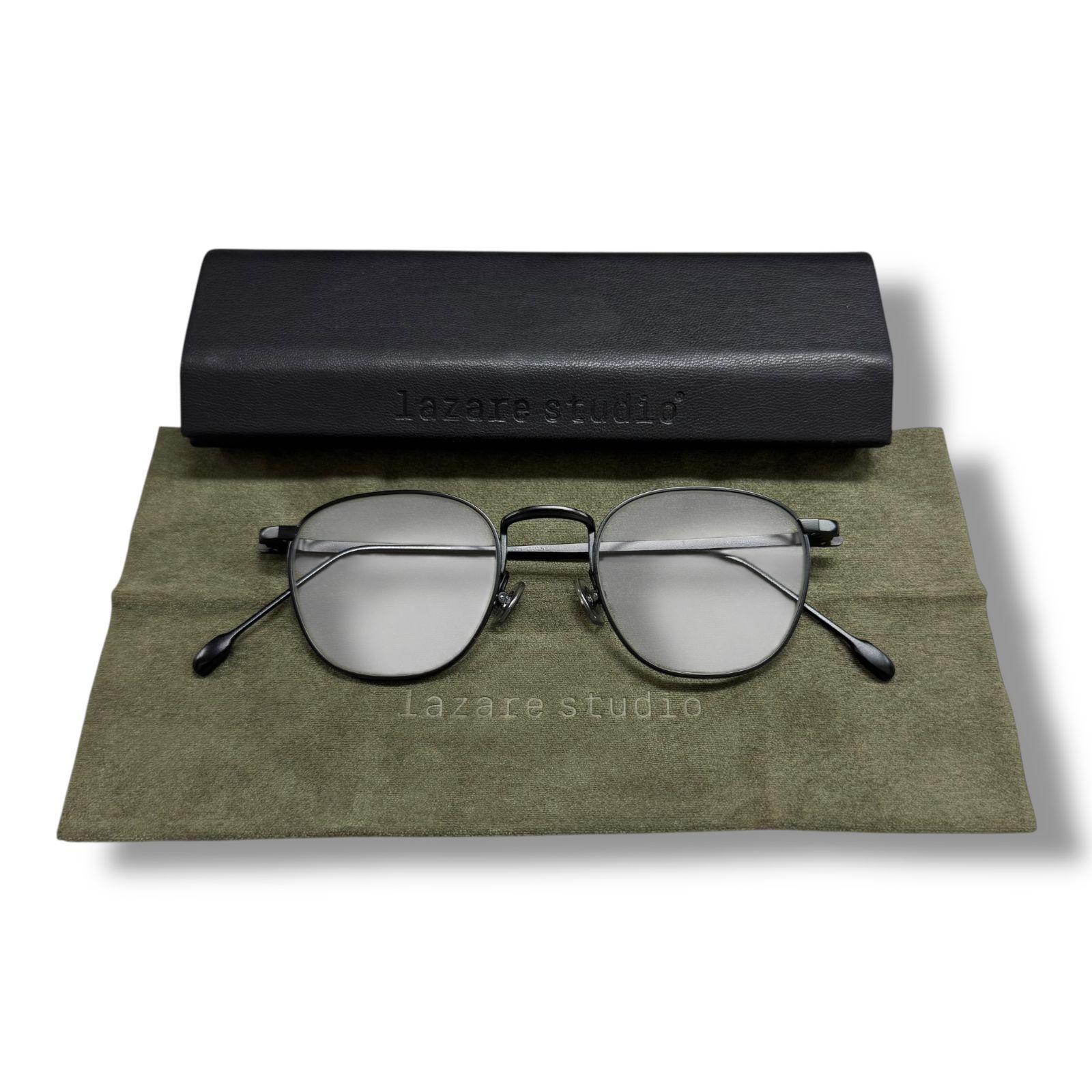lazare studio vassilief クリアメガネ 眼鏡 サングラス ラザールステュディオ ブラック 356M04
