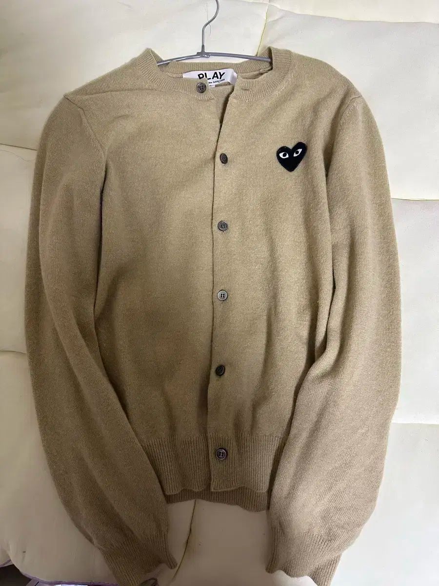 COMME des GARCONS コム デ ギャルソン カーディガン ベージュ ブラックワッフェン L レディース
