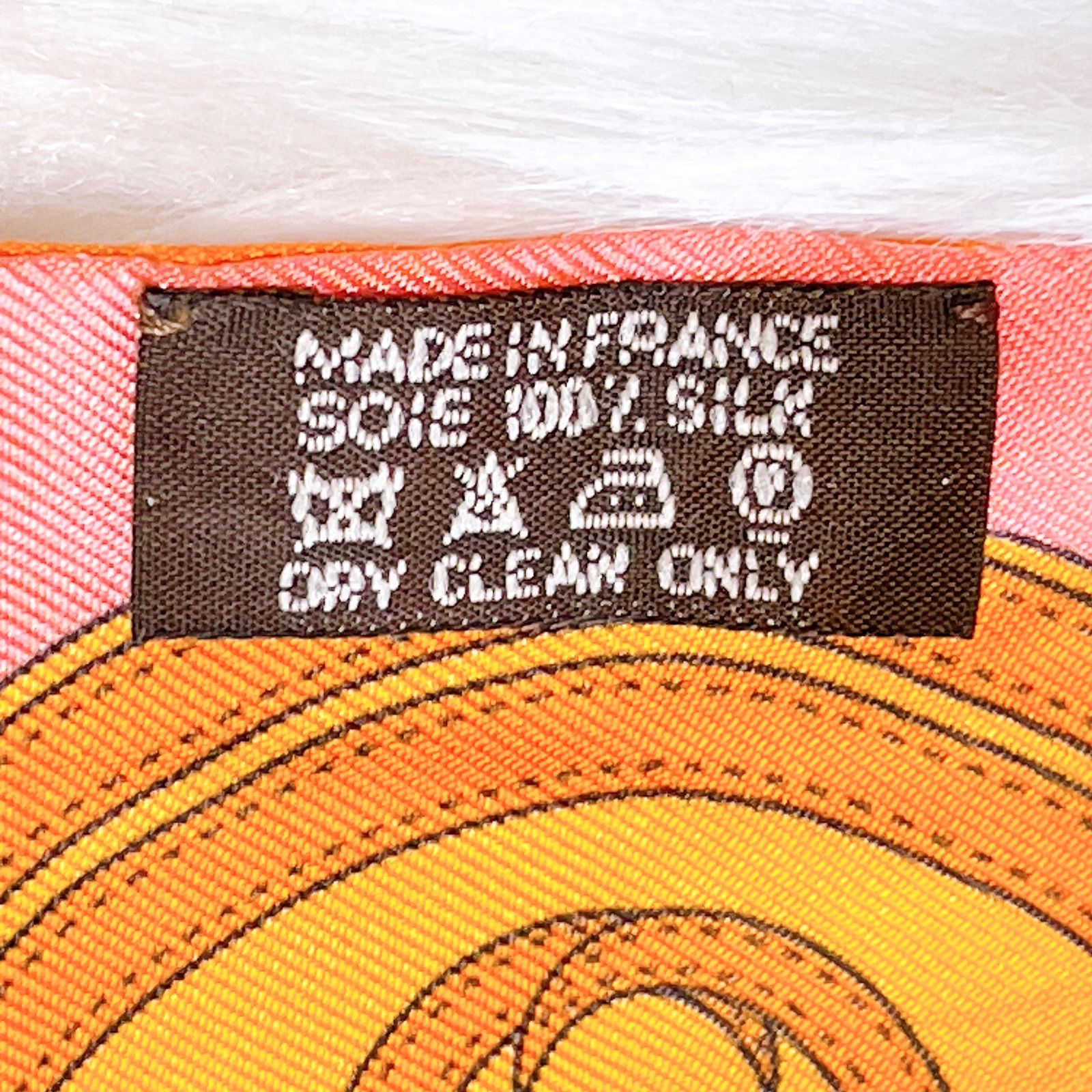 ⭐️希少⭐️HERMES ツイリー リボンスカーフ 馬の礼装 タグ オレンジ系 ⭐️希少⭐️HERMES ツイリー リボンスカーフ 馬の礼装 タグ