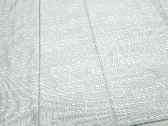 平和屋着物○本場大島紬 白大島 名匠たかし 9マルキ エ霞文 証紙付き  