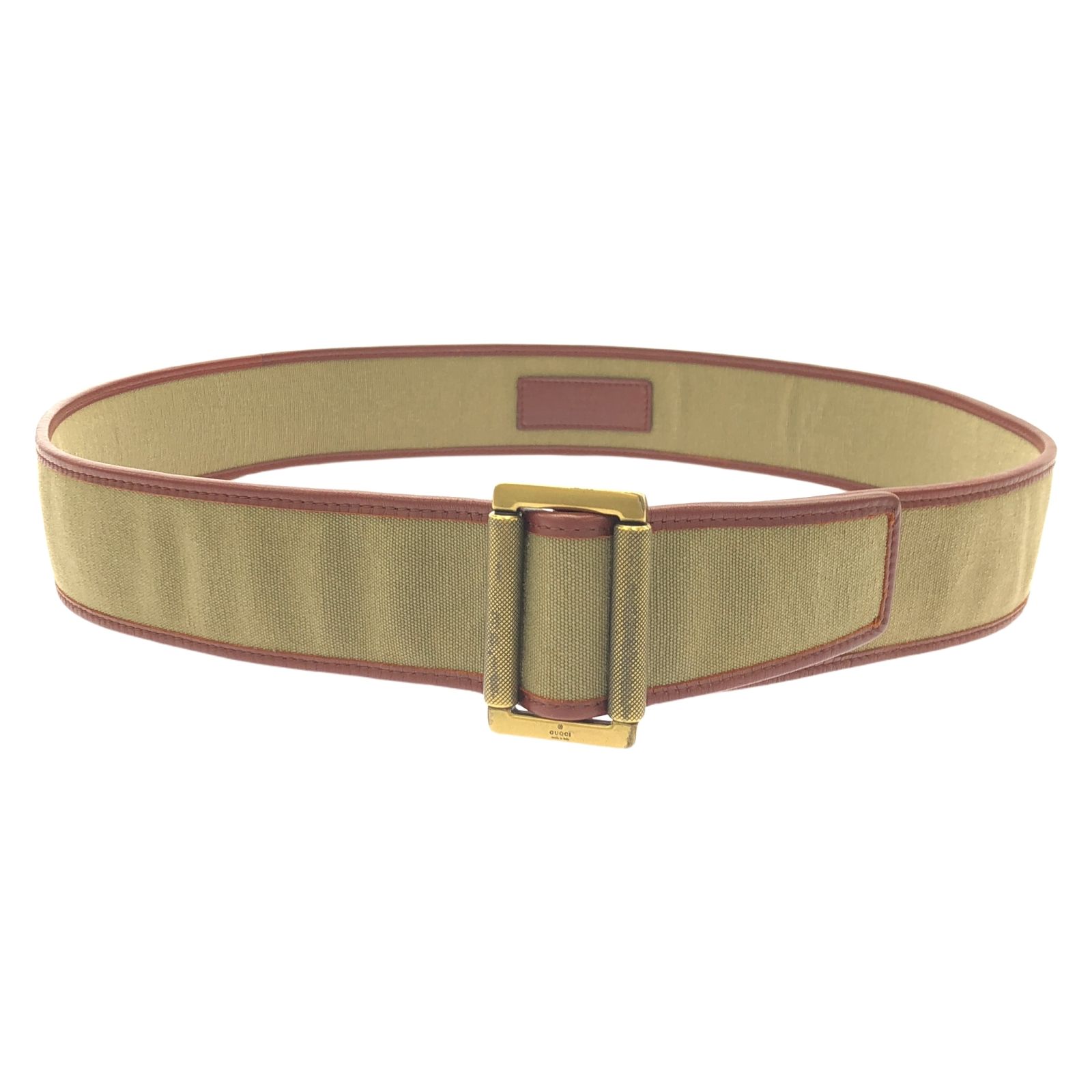 グッチ GUCCI ベルト ベルト 衣料品 メンズ レディース カーキ系 109351･1476･95･38 【中古】 GUCCI - グッチ GUCCI ベルト ベルト 衣料品 メンズ レディース カーキ