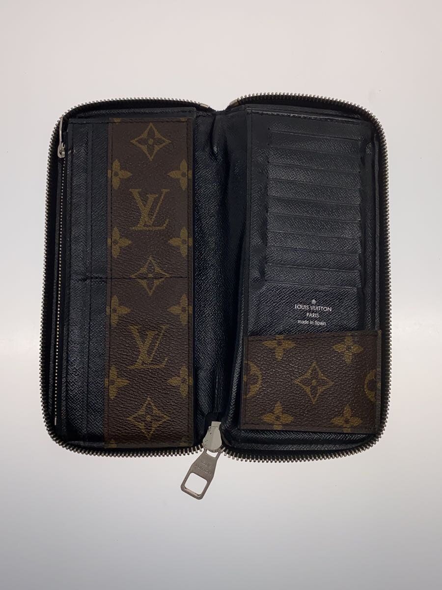 LOUIS VUITTON ジッピー・ウォレット・ヴェルティカル_モノグラム・マカサー_BRW PVC ブラウン メンズ - メルカリ