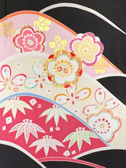 金駒刺繍 絵羽付け