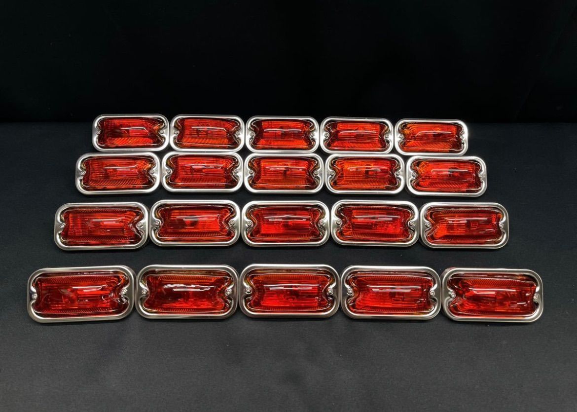 板橋用品製作所 S-80DXST 20個 アンバー 濃い橙 角マーカー 電球式