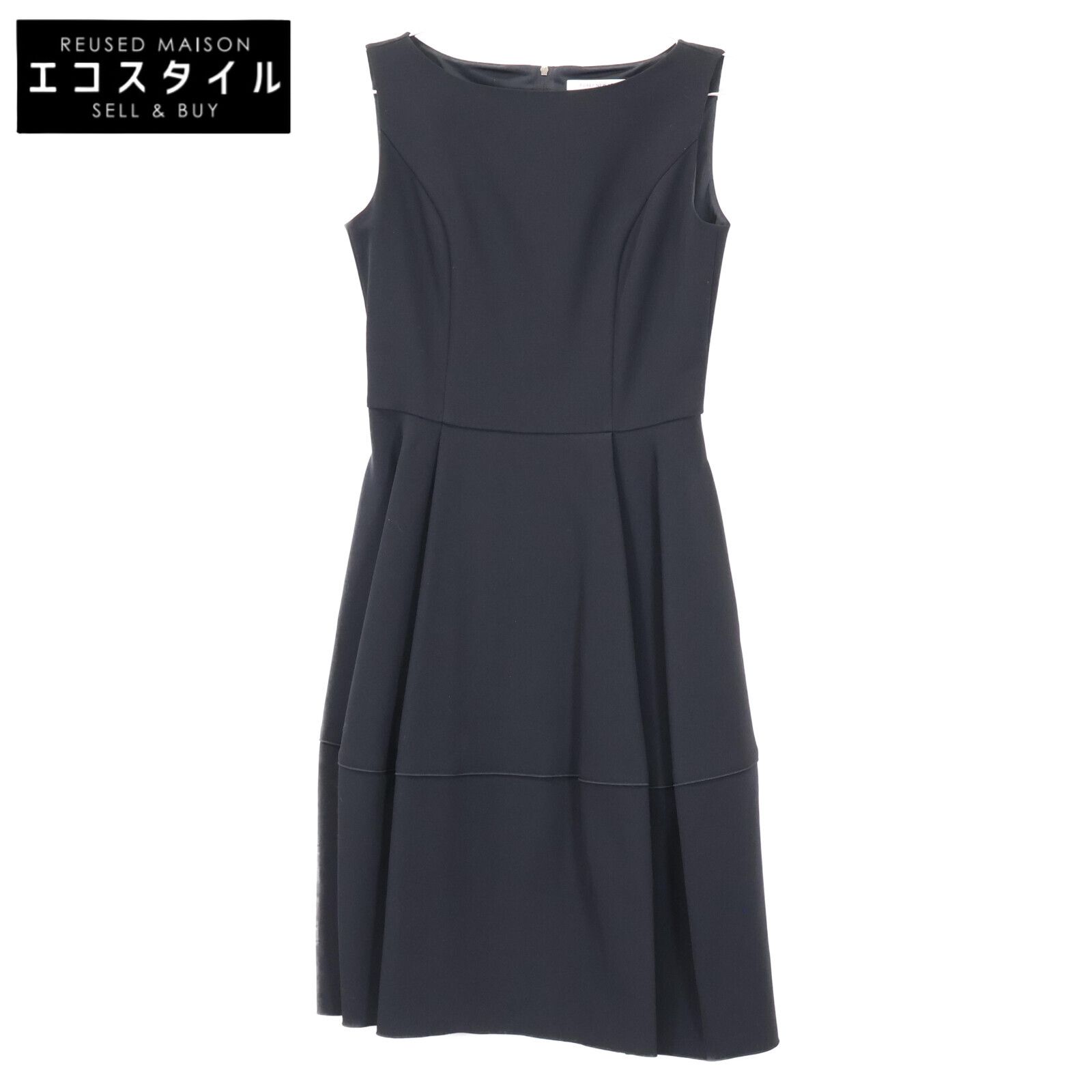 FOXEY NEW YORK フォクシーニューヨーク 36344 ﾌﾞﾗｯｸ ﾄﾘｱｾﾃｰﾄ ﾊﾞﾛﾝ ﾉｰｽﾘｰﾌﾞﾄﾞﾚｽﾜﾝﾋﾟｰｽ 38