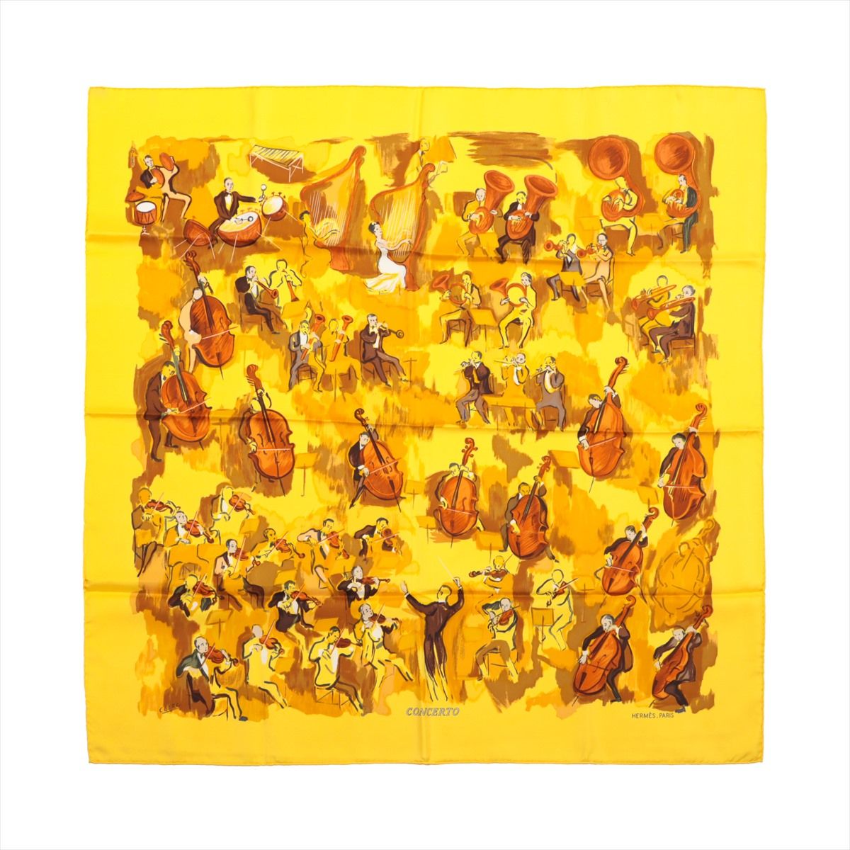 HERMES エルメス カレ90 CONCERTO コンチェルトスカーフ HERMES エルメス カレ90 CONCERTO コンチェルトスカーフ
