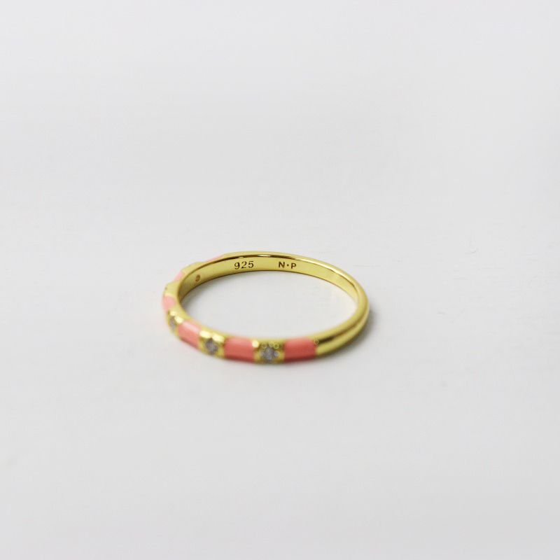 ノワールドプーペ レイヤード リング 11号 NOIR DE POUPEE】 K10クロス