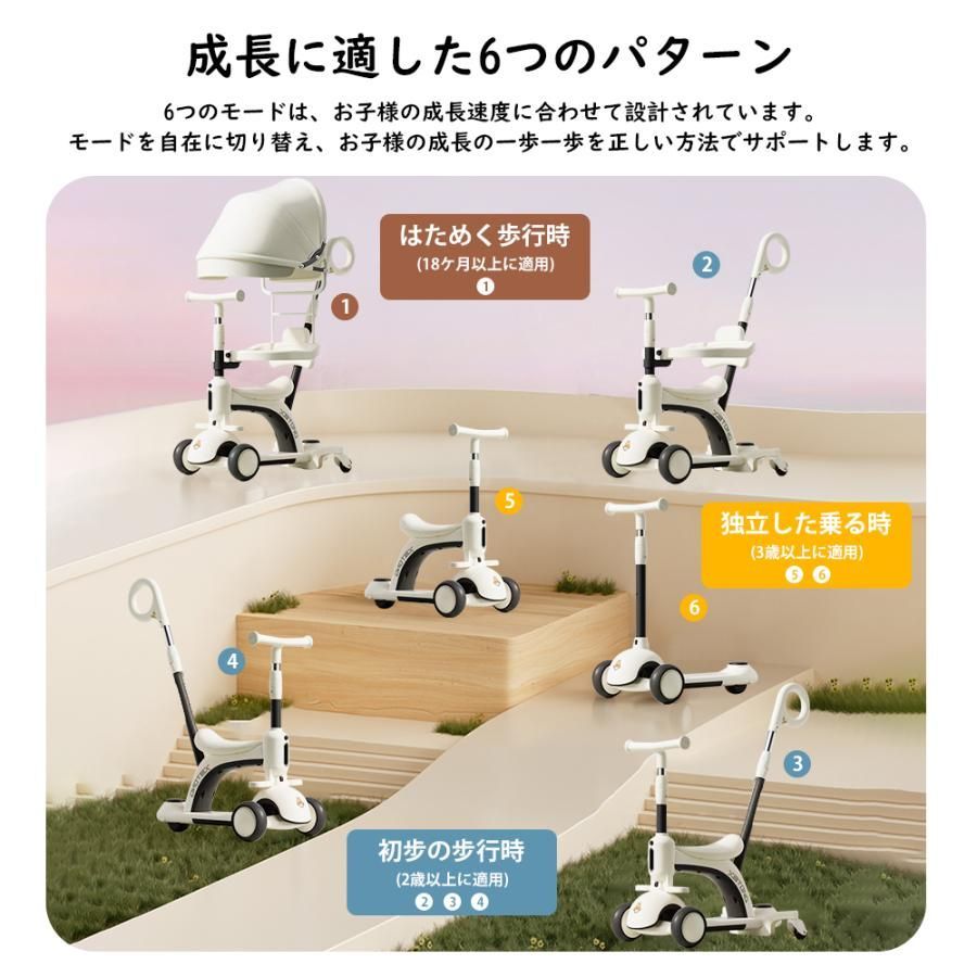 新着商品】子供用三輪車 キックボード キックバイク 手押し棒