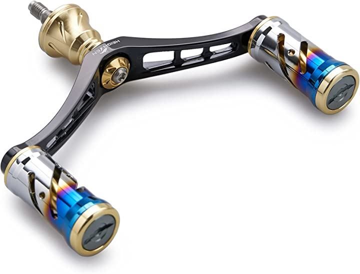 シマノ メタルリール シルバー/ゴールド HEIGHTEN 92mm リール ハンドル 16mm ノブ 搭載 シマノ ダイワ 通用