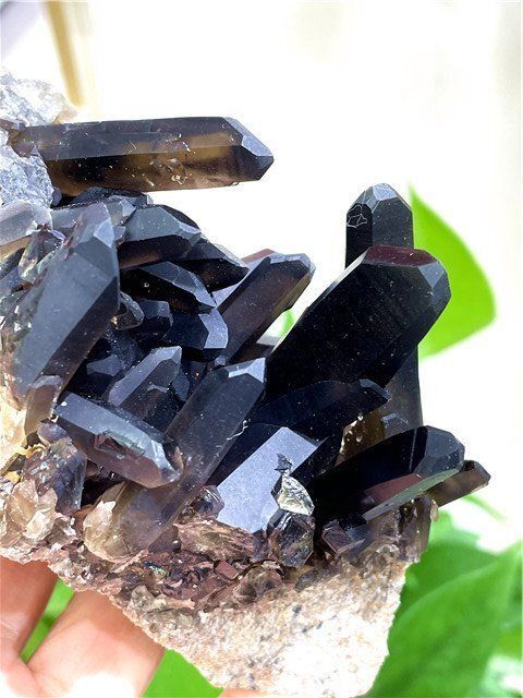 モリオン(黒水晶) クラスター モリオン(黒水晶)クラスター【Sサイズ】MOCLS-271｜魔除け効果の