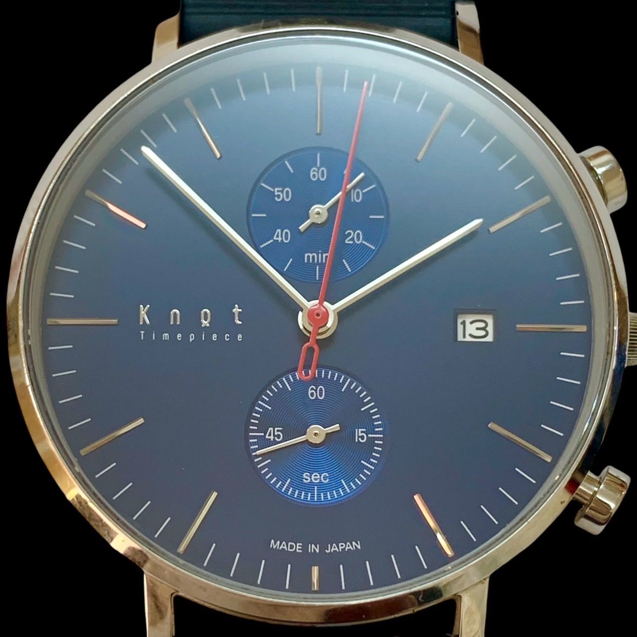 美品ですが訳あり品⭐️Knot ノット】 クラシック クロノグラフ 