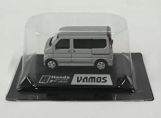 ミニカー　1/64 バモス(アラバスターシルバー・メタリック) 「軽カーコレクション 第4弾 ホンダ ライフ Diva ＆ バモス ローダウン」 軽カーコレクション 第4弾 ホンダ ライフ Diva & バモス