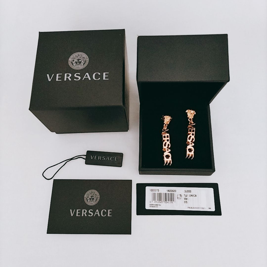【新品未使用】VERSACE ラ メドゥーサ ロゴ ドロップ ピアス ラメドゥーサロゴドロップピアス(X244A066)｜阪急百貨店公式通販