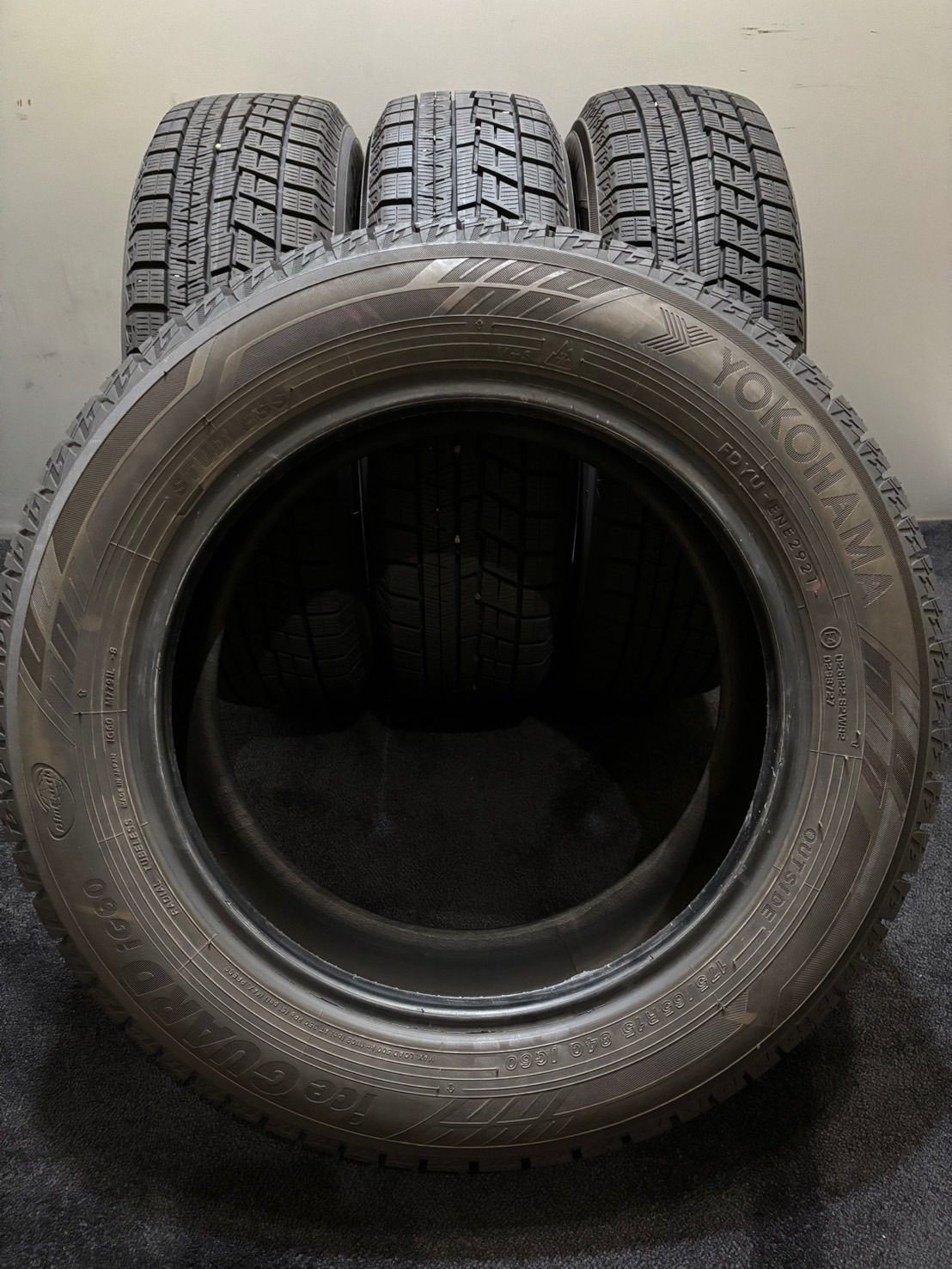 21年製 YOKOHAMA IG60 195/65R15 ヨコハマオリジナル、グラスZX 15x6.0