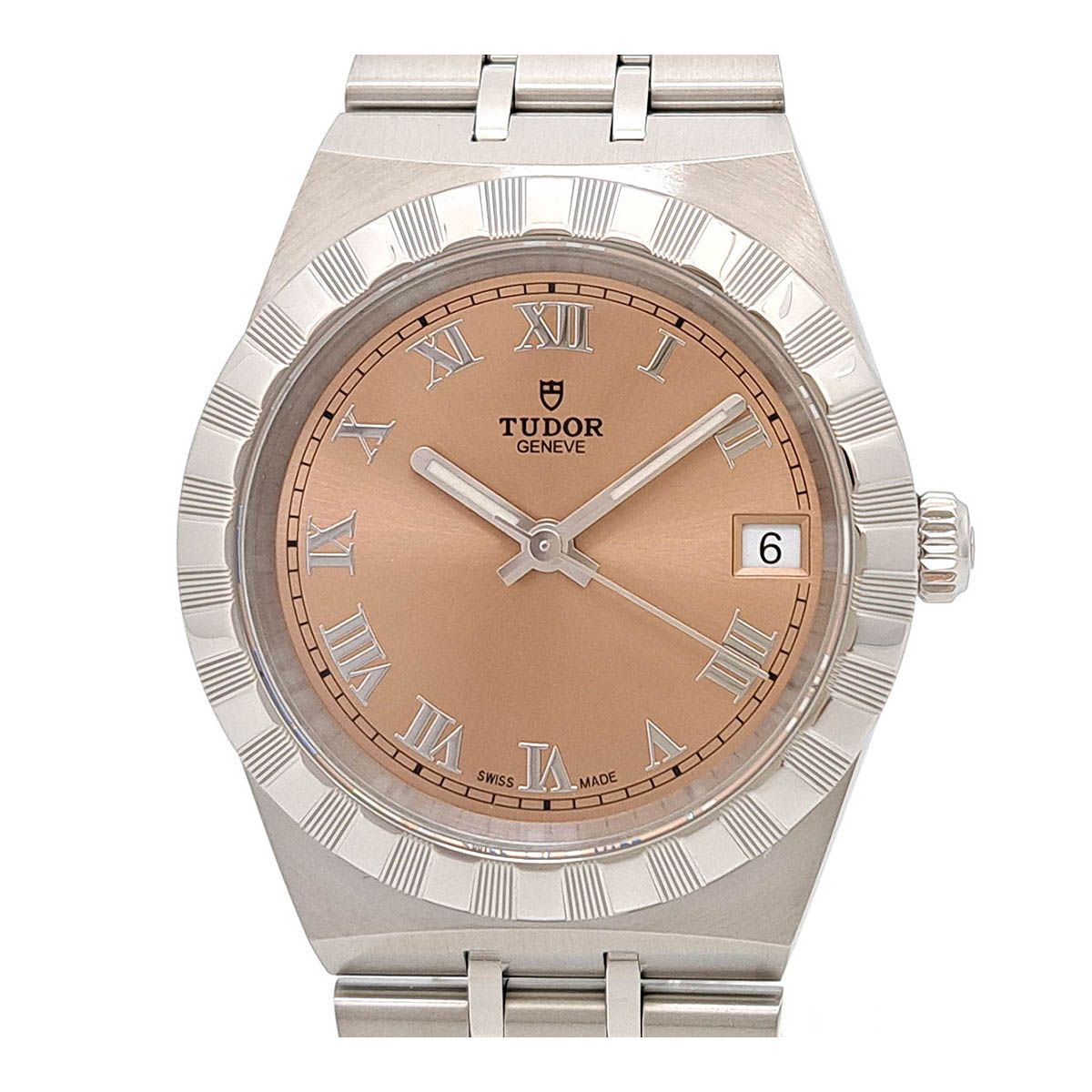 チューダー ロイヤル デイト サーモンピンク 28400 自動巻き ステンレススティール メンズ ボーイズ TUDOR【中古】 【時計】