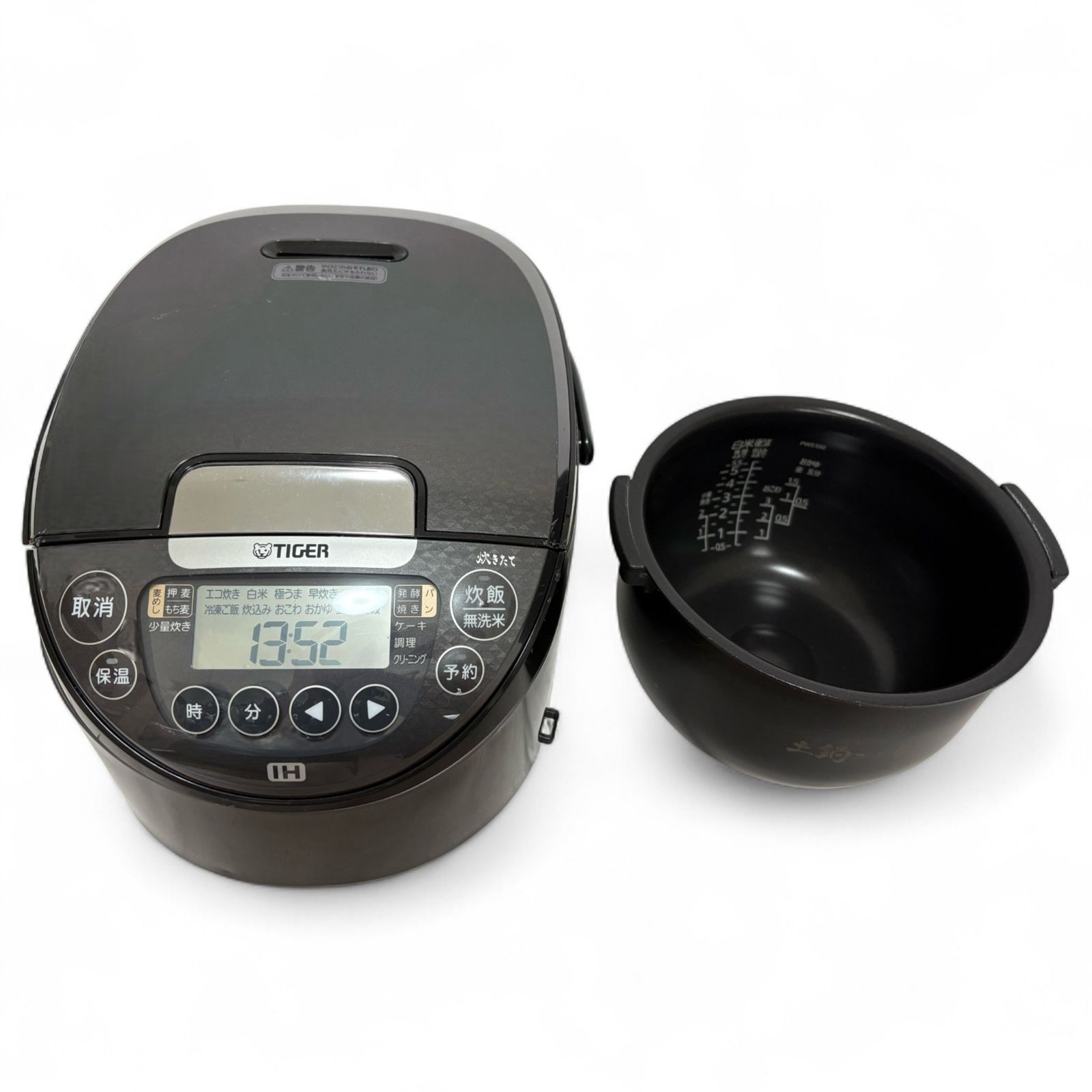 ◆ タイガー TIGER 魔法瓶 炊飯器 JPW-S100HM メタリックグレー IH 5.5合 1400-2722
