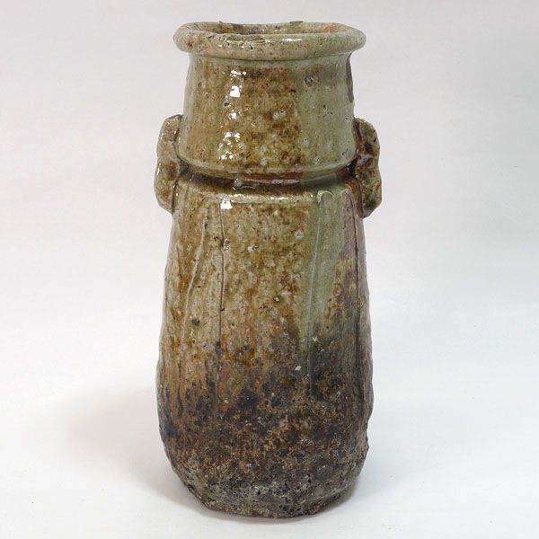 伊賀焼 高橋楽斉 花器 伊賀焼 高橋楽斉 手つき花入 伊賀焼 花器 花瓶 ギフト