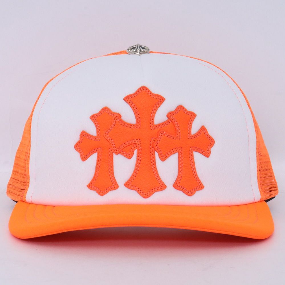 CHROME HEARTS メッシュキャップ オレンジ 未使用 CHROME HEARTS 3セメタリーメッシュキャップ オレンジ