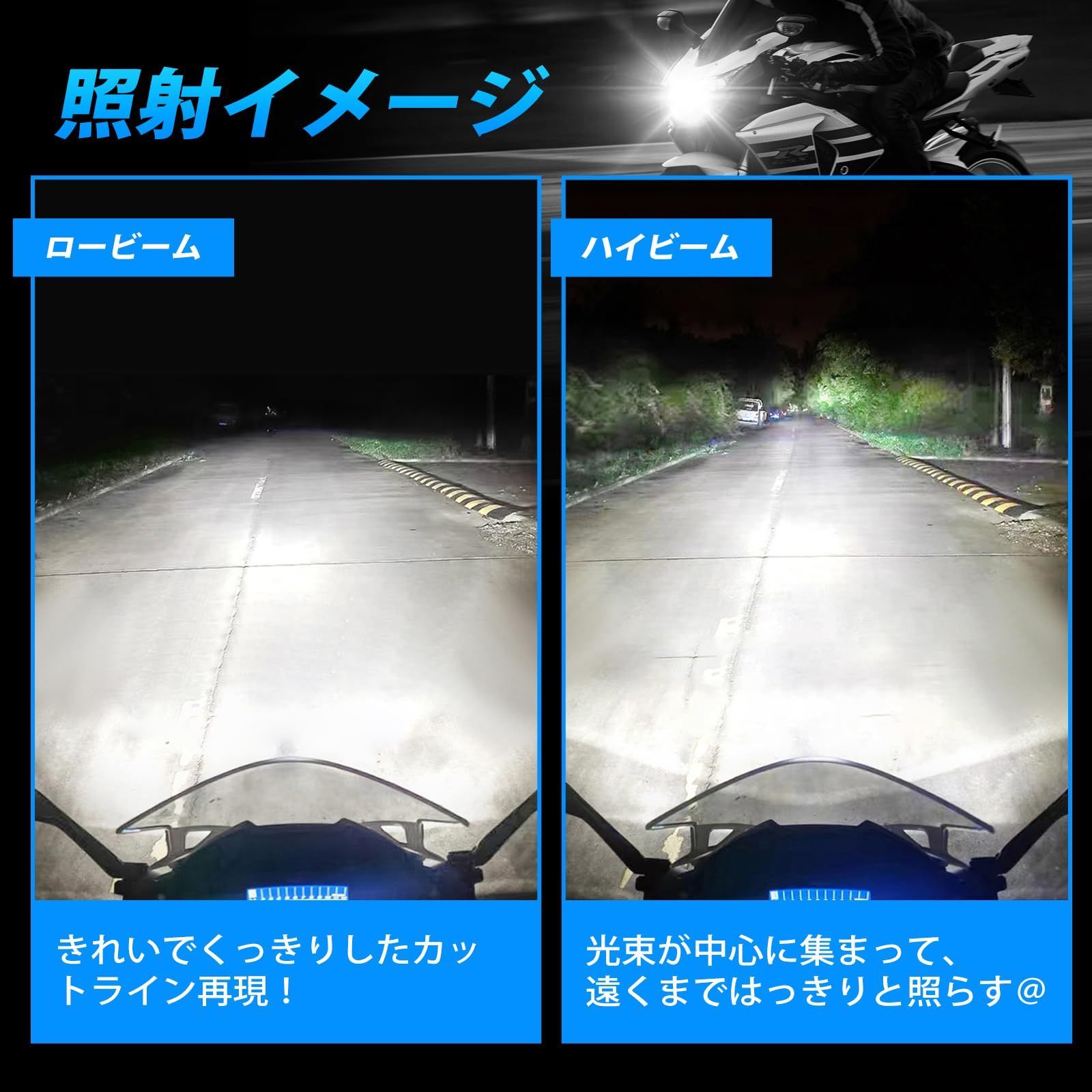 新品 バイク ヘッドライト led 車検対応 バイク led led h4 HI/LO切替 ファンレス H4 ノイズキャンセラー内蔵 一体型 DC12V/24V 25W バイク」SUPAREE 6500K ホワイト H4 「純正サイズh4 LEDバルブ 高輝度