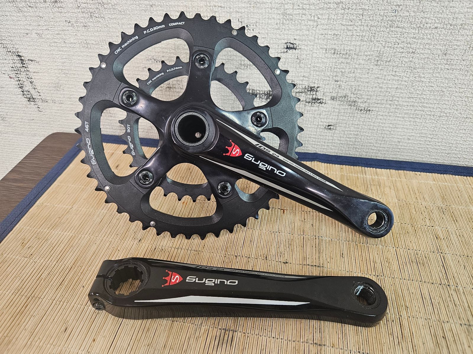 □ SUGINO IDS 24 167.5mm 46-30T スギノ クランクセット ロード 同梱