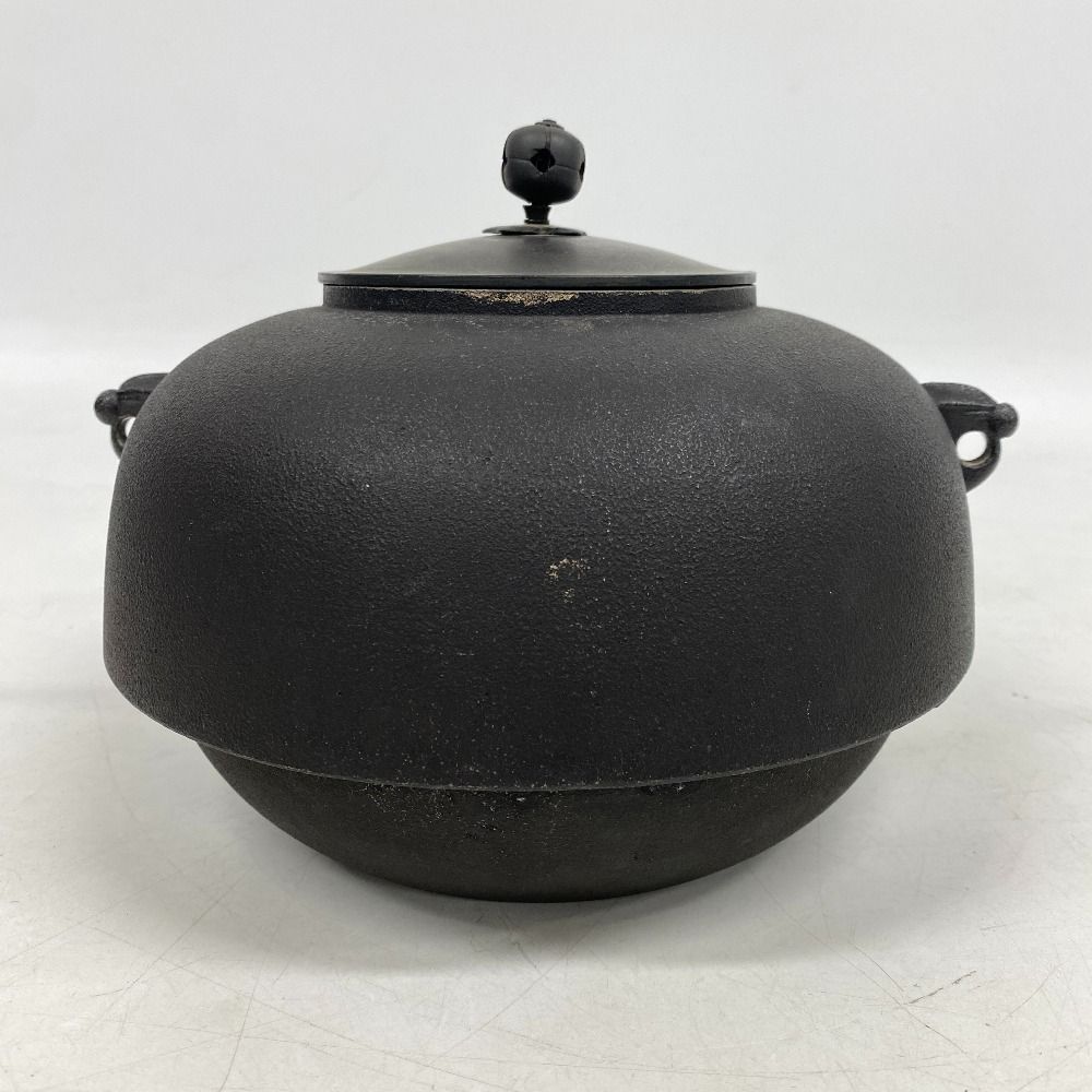 茶道具 茶釜 炉釜 風炉釜 釜鐶 絵柄無し 作家不明 古道具 骨董