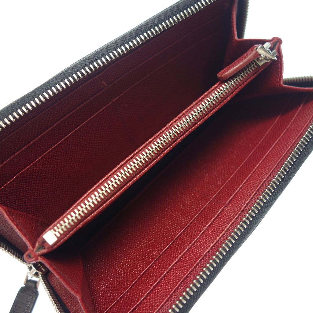 ブルガリ 長財布 ラウンドファスナー 赤　レザー　箱付 ブルガリ BVLGARI ラウンドファスナー長財布 ブルガリブルガリ