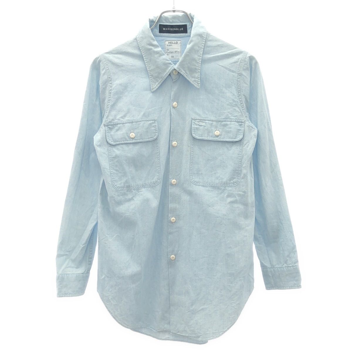 MADISON BLUE マディソンブルー 20AW MADAME WORK SH CHAMBRAY シャンブレーワークシャツ MB204-5030 ライトブルー 01(S)