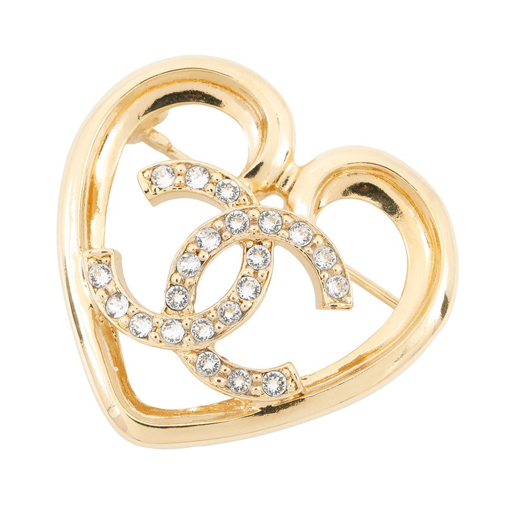 シャネル ブローチ ココマーク ハート ラインストーン P23 C ABA093 CHANEL アクセサリー